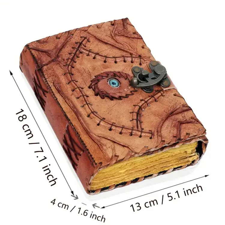 Handmade Genuine Leather Journal with Deckle Edge Paper - Image 2