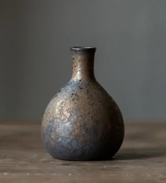 Stoneware Old Rust Porcelain Water Drop-Shaped Vase Decorative Bottle
