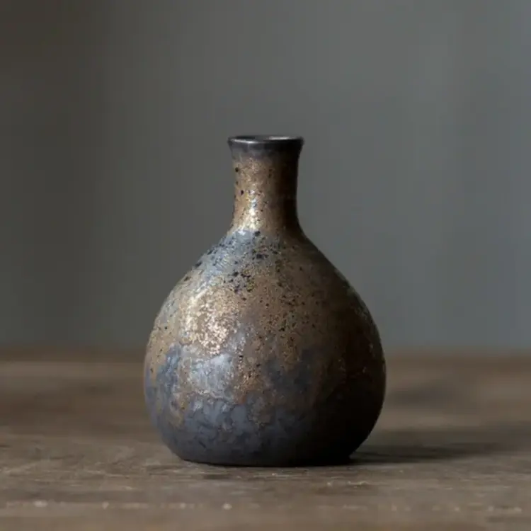 Stoneware Old Rust Porcelain Water Drop-Shaped Vase Decorative Bottle