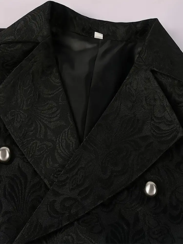 Men's Steam Punk Floral Pattern Tailored Vest