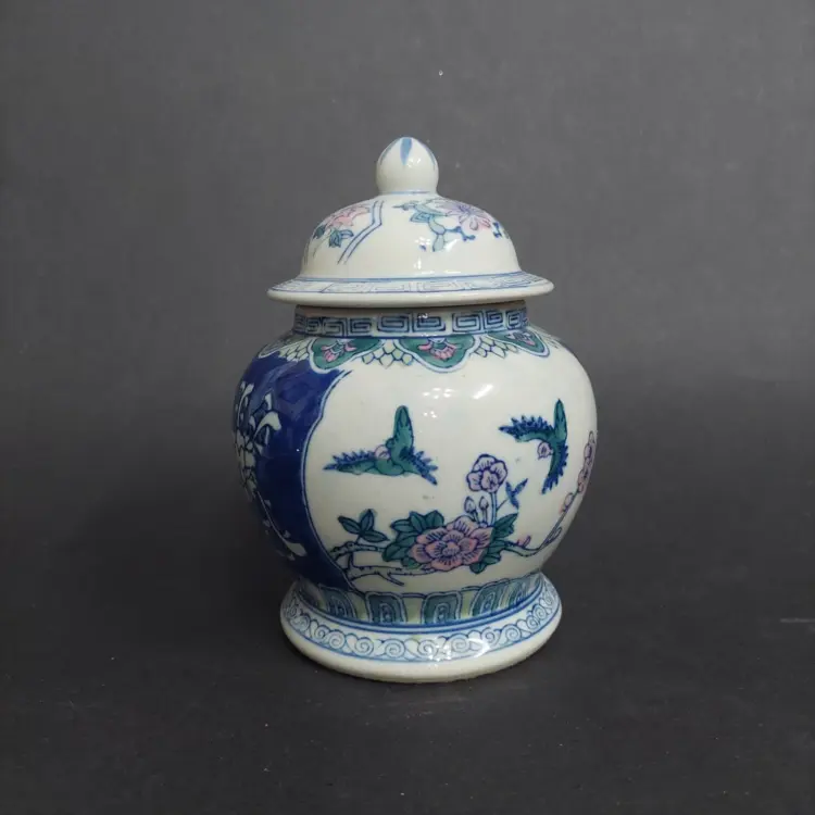 Vintage Porcelain Vase – Hand Painted Floral Design - Image 3