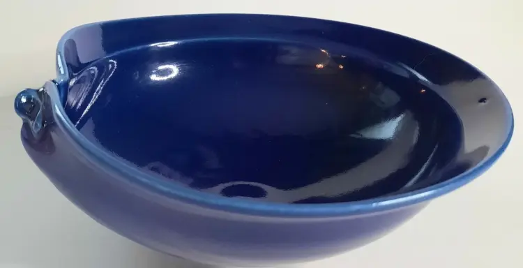 Handmade Art Studio Cobalt Blue Glazed Ceramic Bowl – 6.5"x2.5" - Image 3