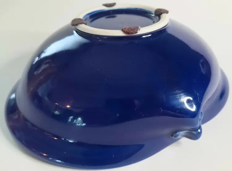 Handmade Art Studio Cobalt Blue Glazed Ceramic Bowl – 6.5"x2.5" - Image 2