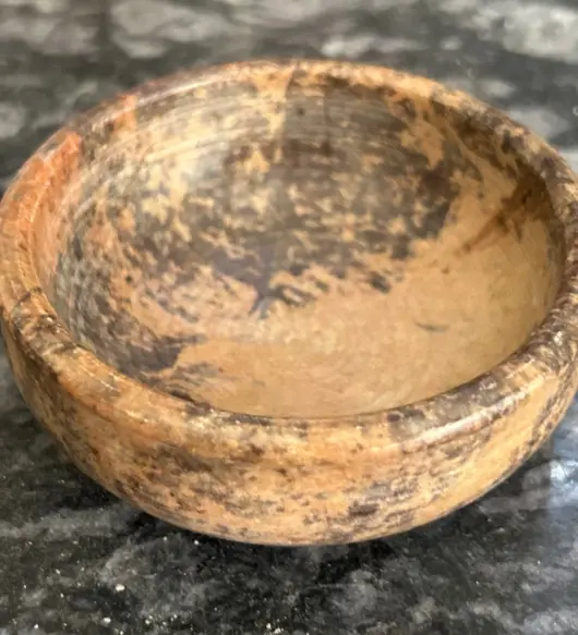 19th Century Primitive Stone Kitchen Bowl – Rare Vintage Handmade