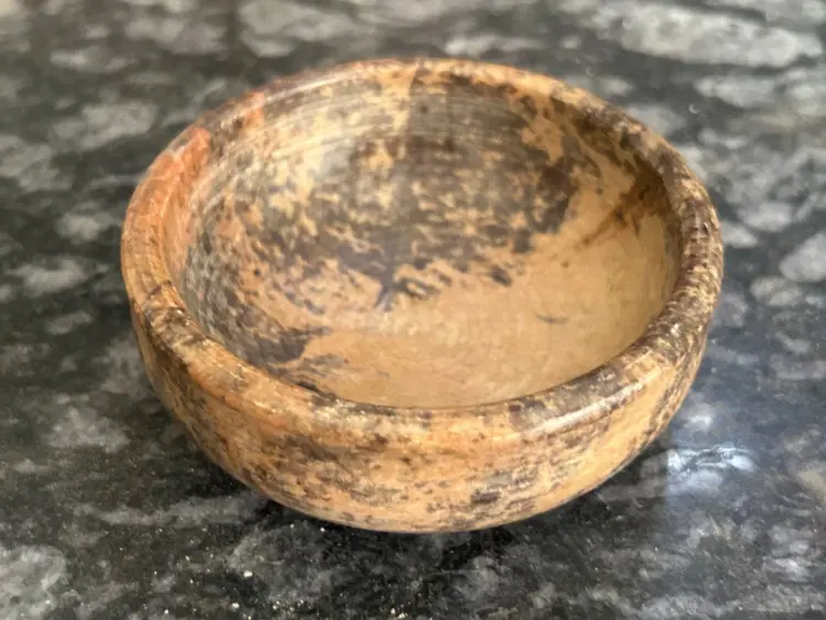 19th Century Primitive Stone Kitchen Bowl – Rare Vintage Handmade