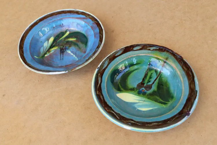Antique Primitive Redware Clay Dish Set – Bowl, Cup & Mug (1920s)