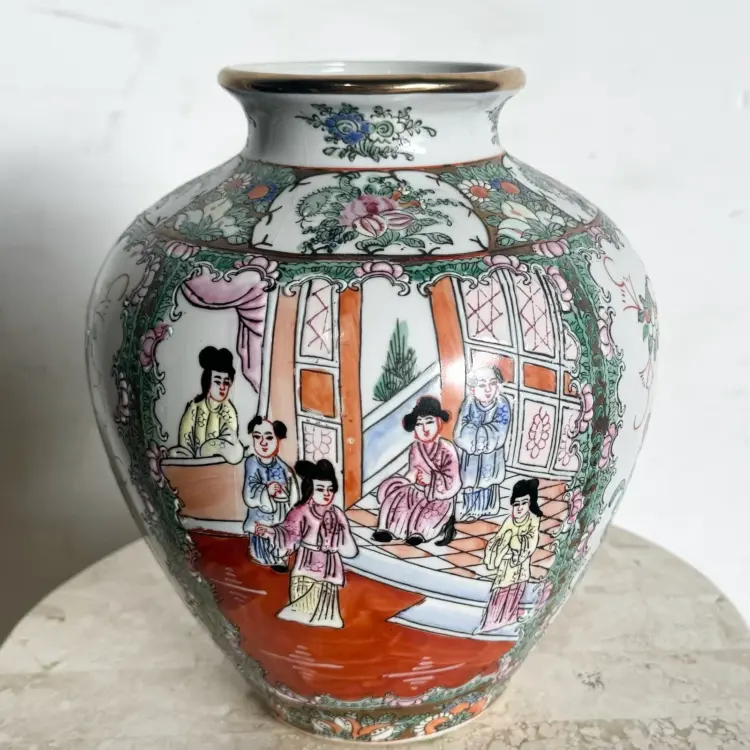 Vintage Hand-Painted Porcelain Vase
