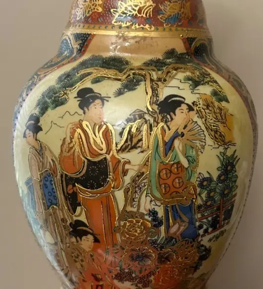 Porcelain Vase Hand-Painted Vintage