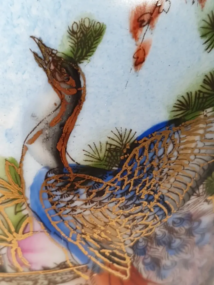 Vintage Hand-Painted Vase Collectible - Image 3