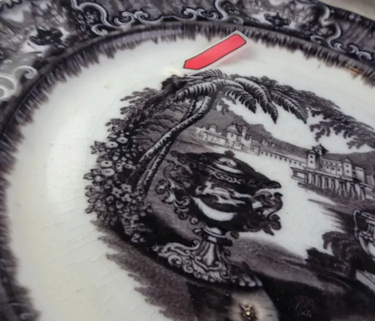 Pair of Podmore Walker Antique Transferware "Washington Vase" 10" Plates – c. 1800s - Image 2
