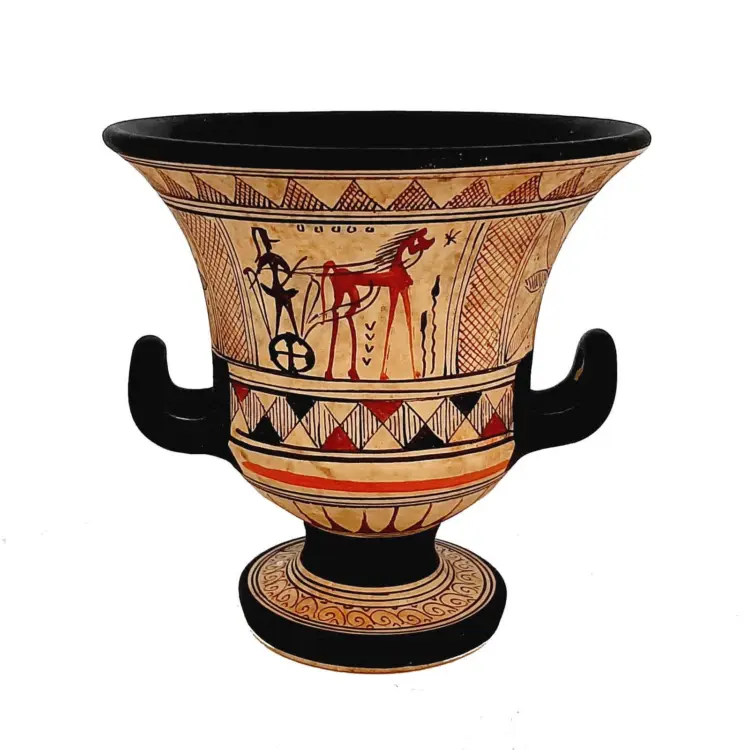 Geometric Krater Vase, 11cm – Ancient Greek Pottery Replica