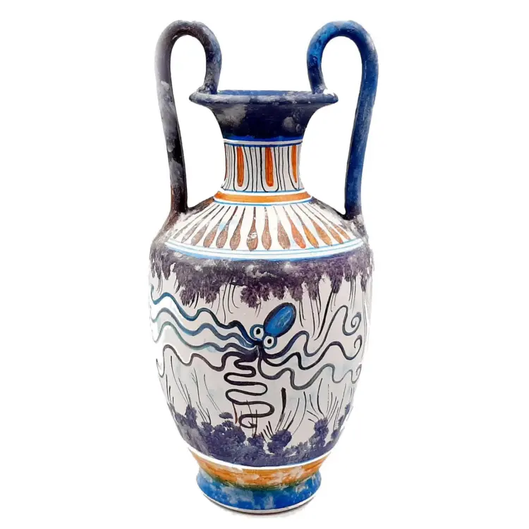 Greek Cretan Amphora Vase – 25 cm | Minoan Art Pottery