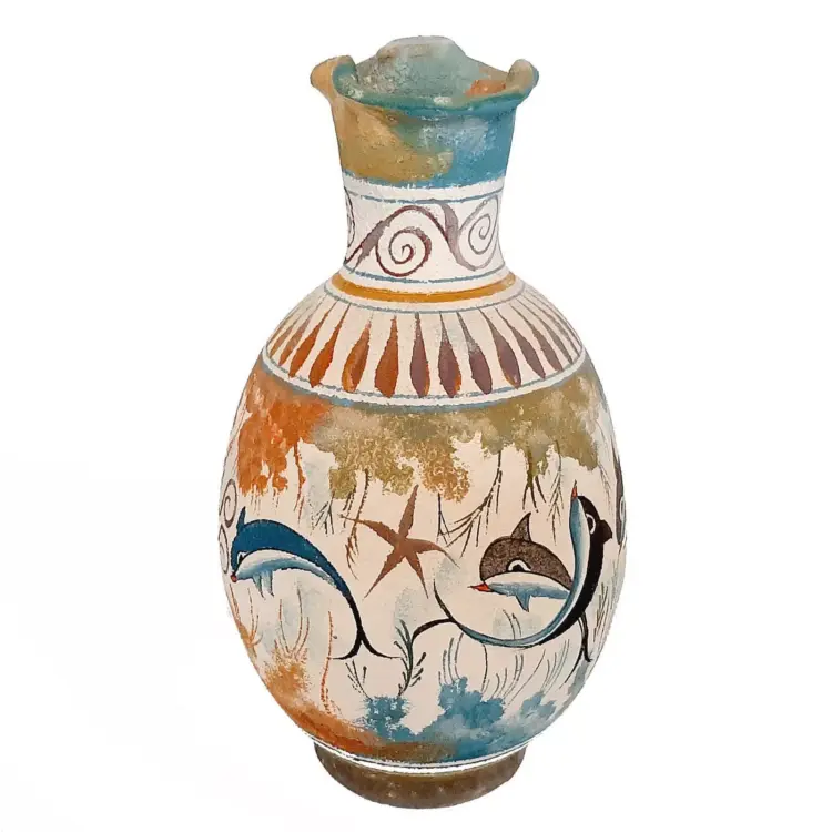 Greek Cretan Jar – 22 cm | Minoan Art Pottery (Oinochoe Style)