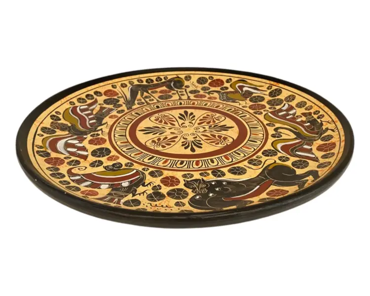 Ancient Greek Ceramic Plate – 28 cm | Corinthian Art Pottery - Image 2