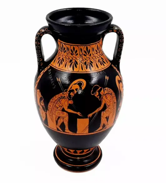Red-Figure Amphora Vase – 22cm | Ajax & Achilles