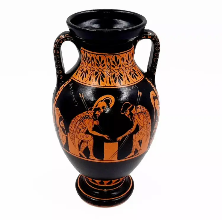 Red-Figure Amphora Vase – 22cm | Ajax & Achilles