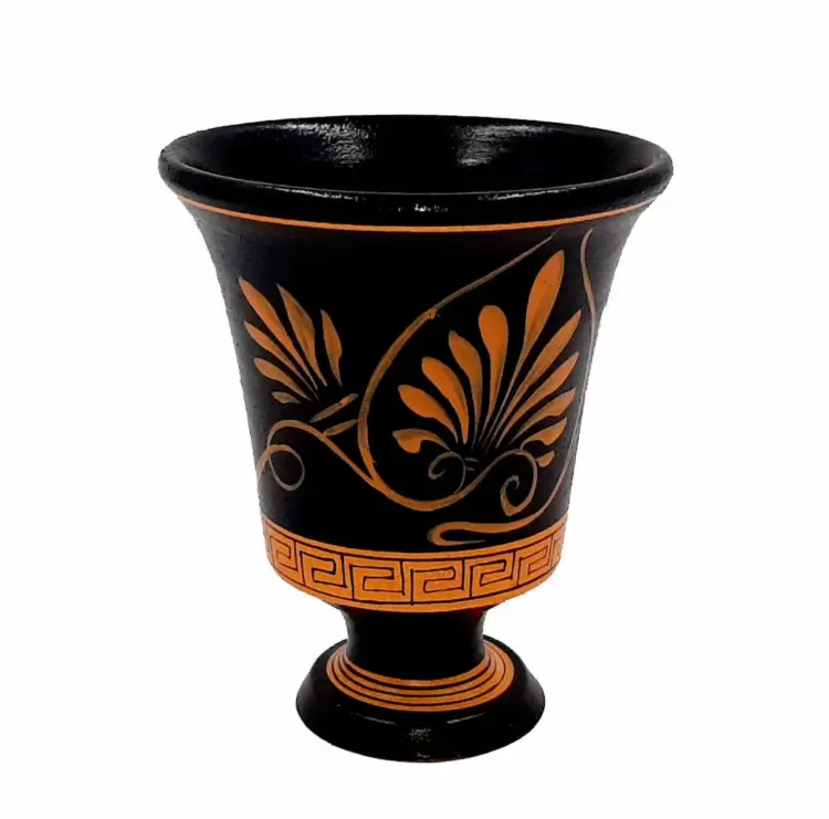 Pythagorean Cup – Red Figure Pottery, Featuring Goddess Athena – Ancient Greek Pottery Replica - Image 2