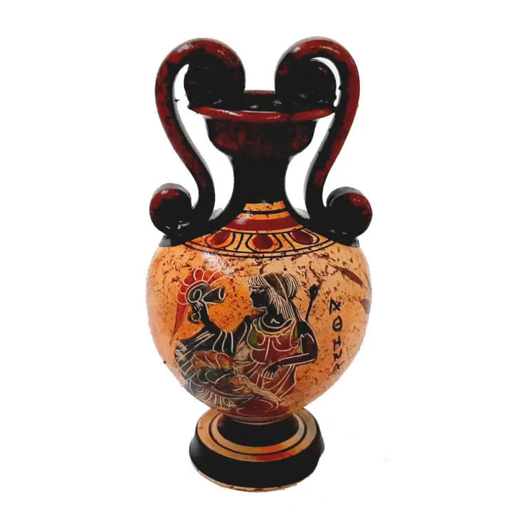 Set of 2 Ancient Greek Pottery Vases – 13cm - Image 2