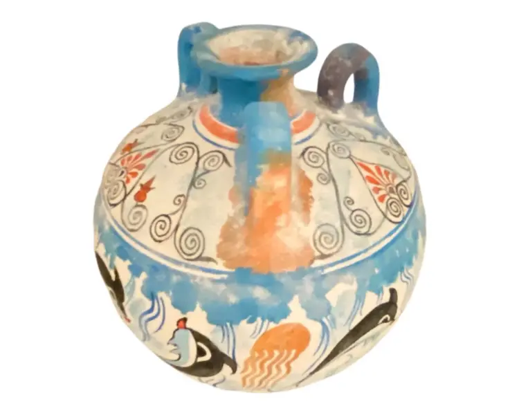 Greek Pottery Vase – 3-Handled Amphora (16cm) - Image 3