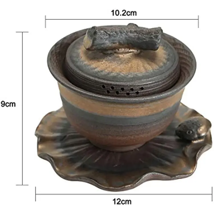 Handmade Ceramic Teacup – 5.8oz / 170ml – Vintage Style - Image 3