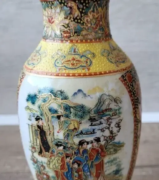 Vintage Hand-Painted Porcelain Vase