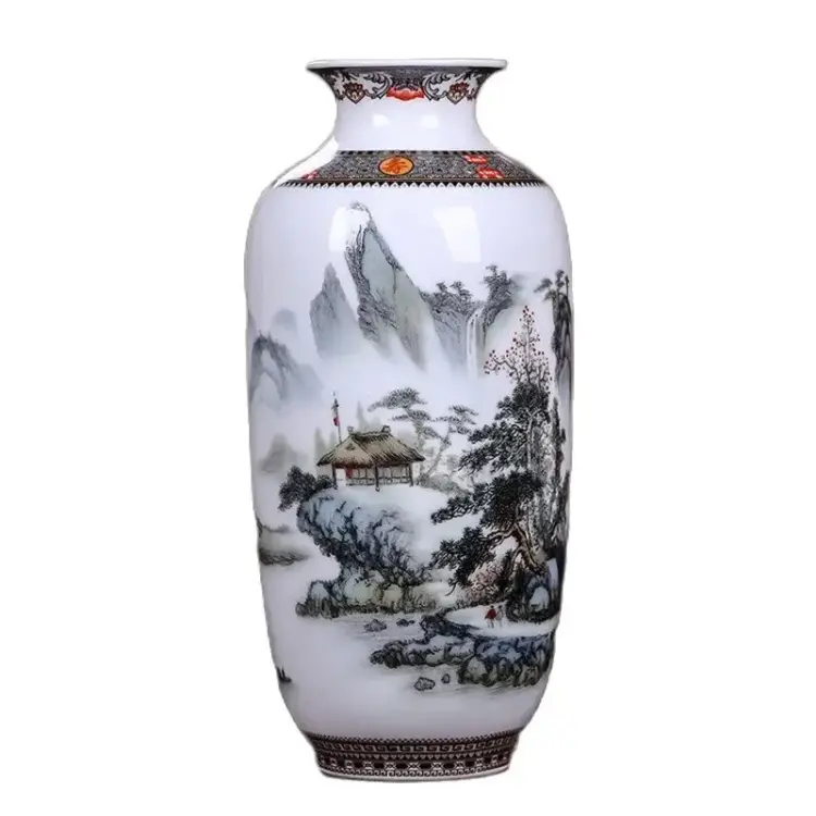 Vintage Traditional Ceramic Vase – Animal Motif (25 cm / 10 in Height)
