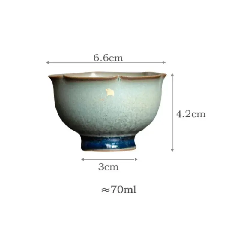 Retro Rough Pottery Handmade Kiln-Transformed Tea Cup – Rustic Gift for Home & Tea Lovers - Image 2