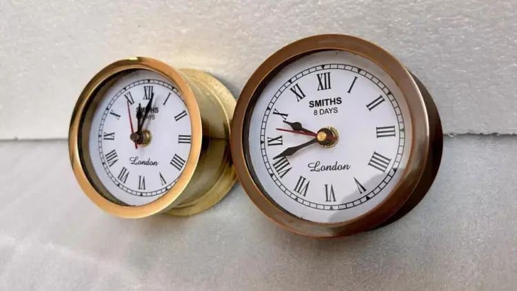 Quartz Antique Brass Nautical Wall Clock – Maritime Royal London Reproduction - Image 3