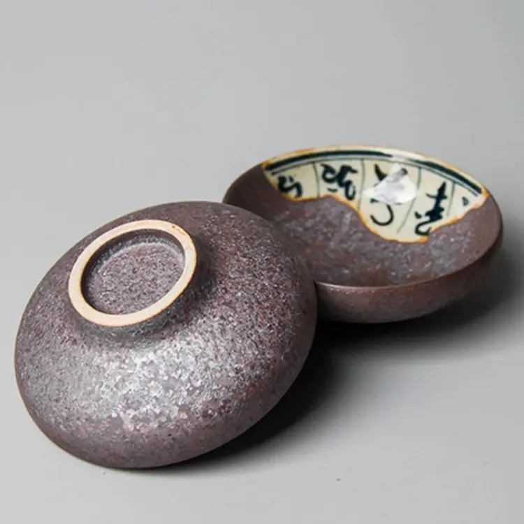 Handmade Rough Pottery Ceramic Tea Cup – Hand-Painted Kung Fu Style - Image 2